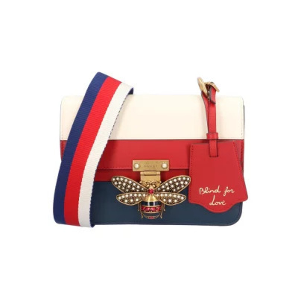 Gucci Queen Margaret Bee Shoulder Bag Leather White - Picture 1 of 8